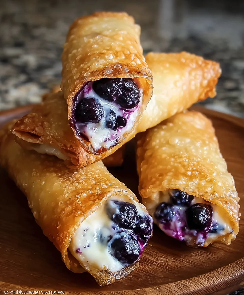 Blueberry Cream Cheese Egg Rolls-Sweet Treat