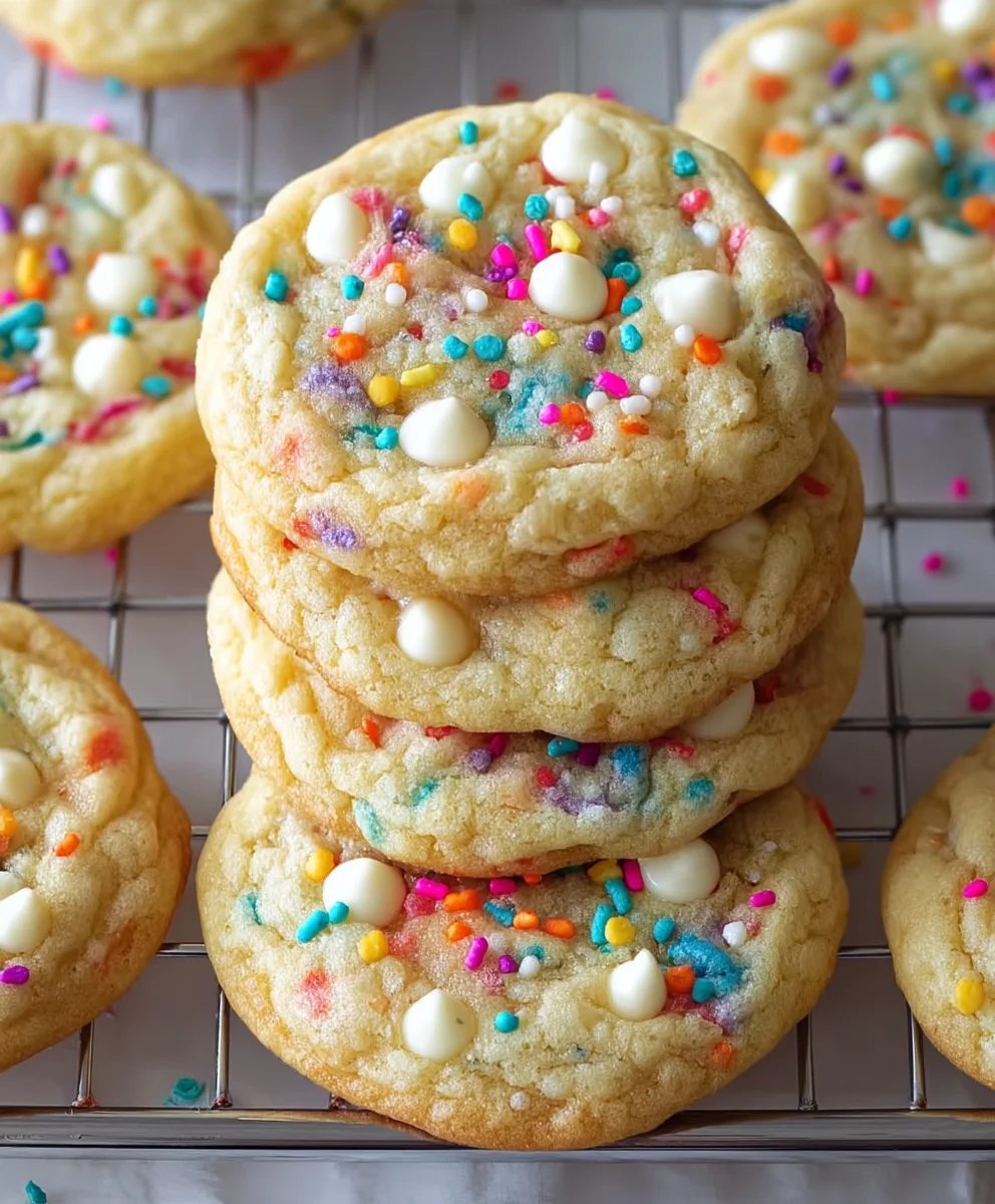 White Chocolate Confetti Cookies-Festive & Fun Treats