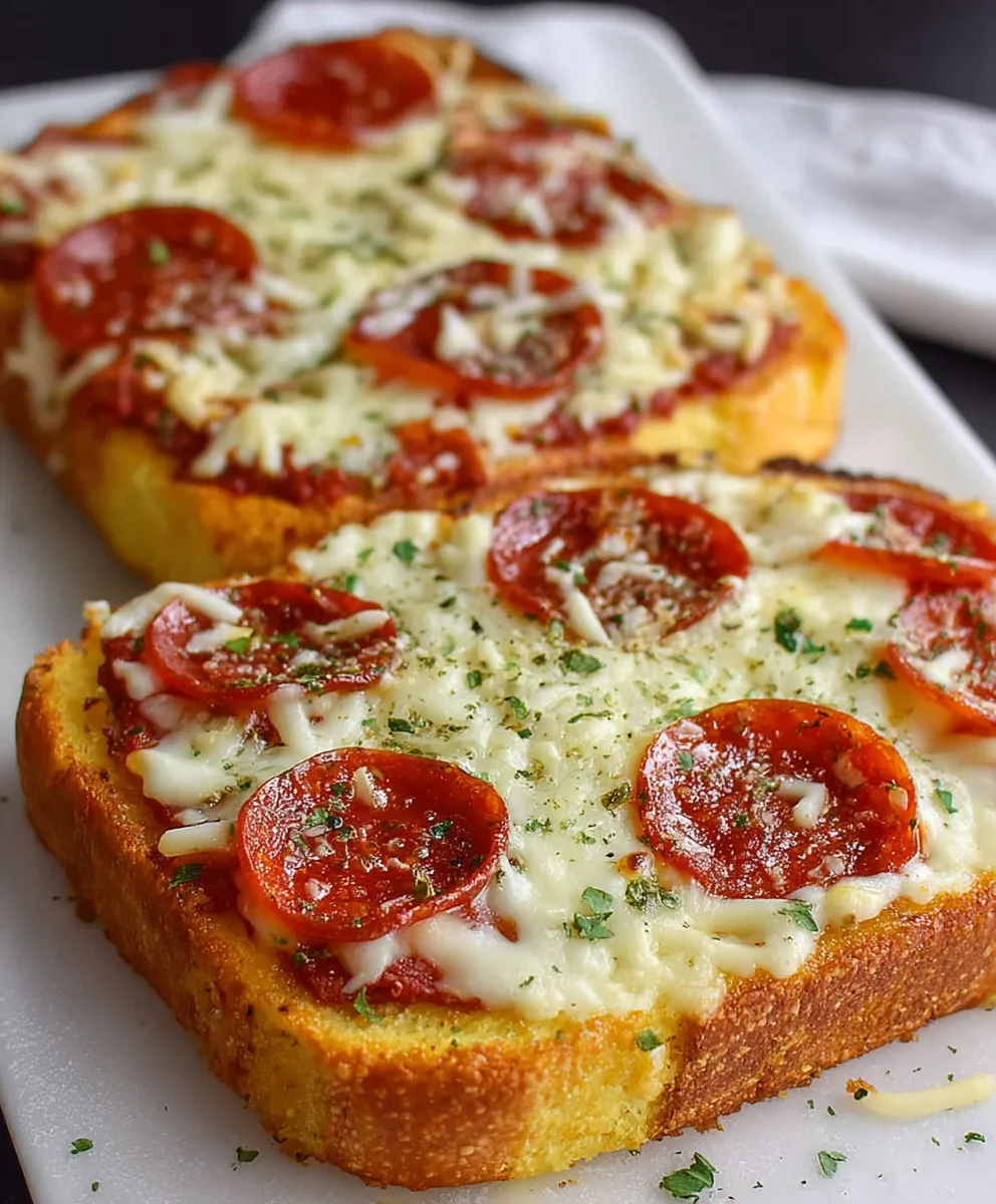 Easy Texas Toast Garlic Bread Pizza Recipe