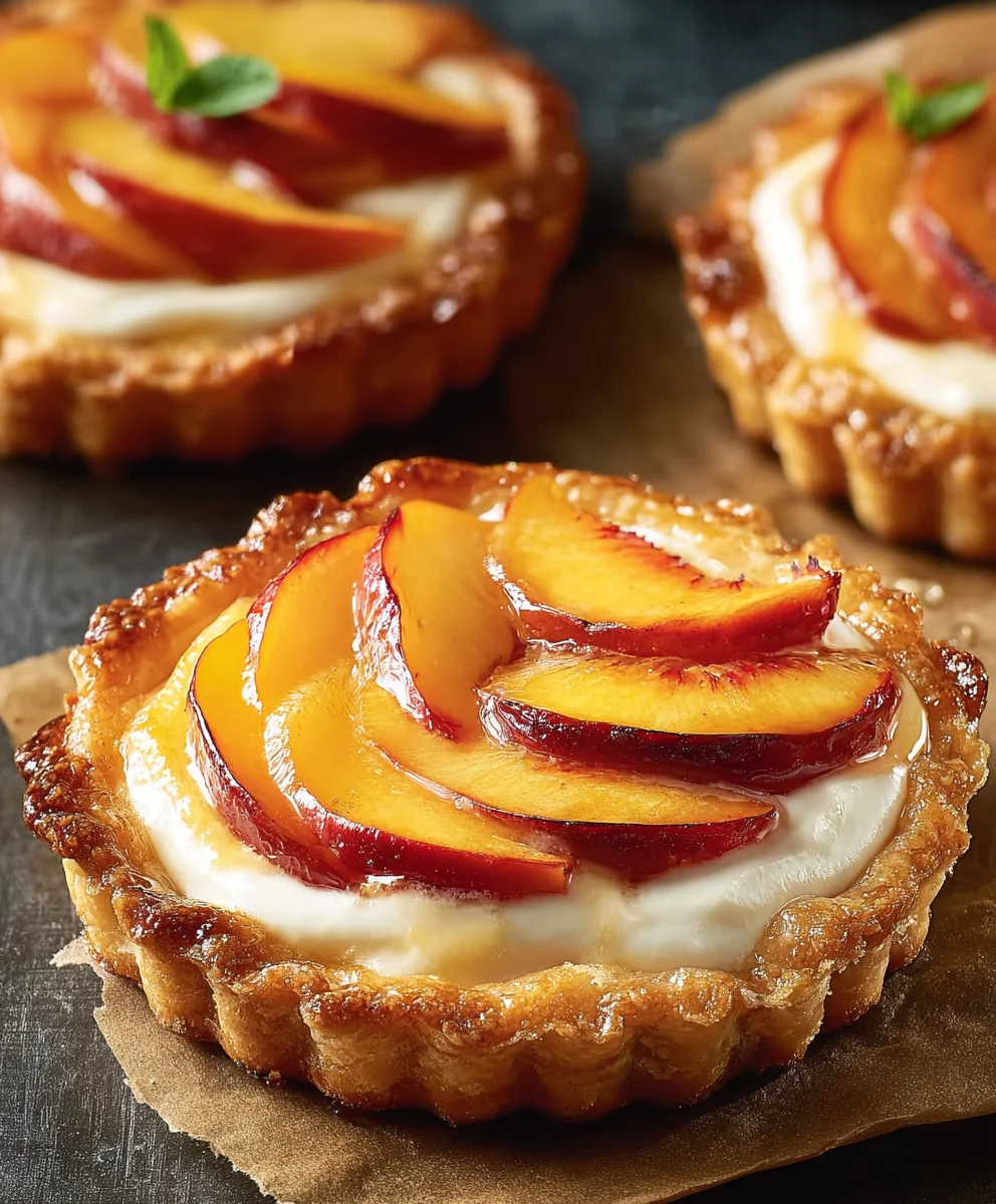 Summer Peach Cream Cheese Tarts-Easy Recipe
