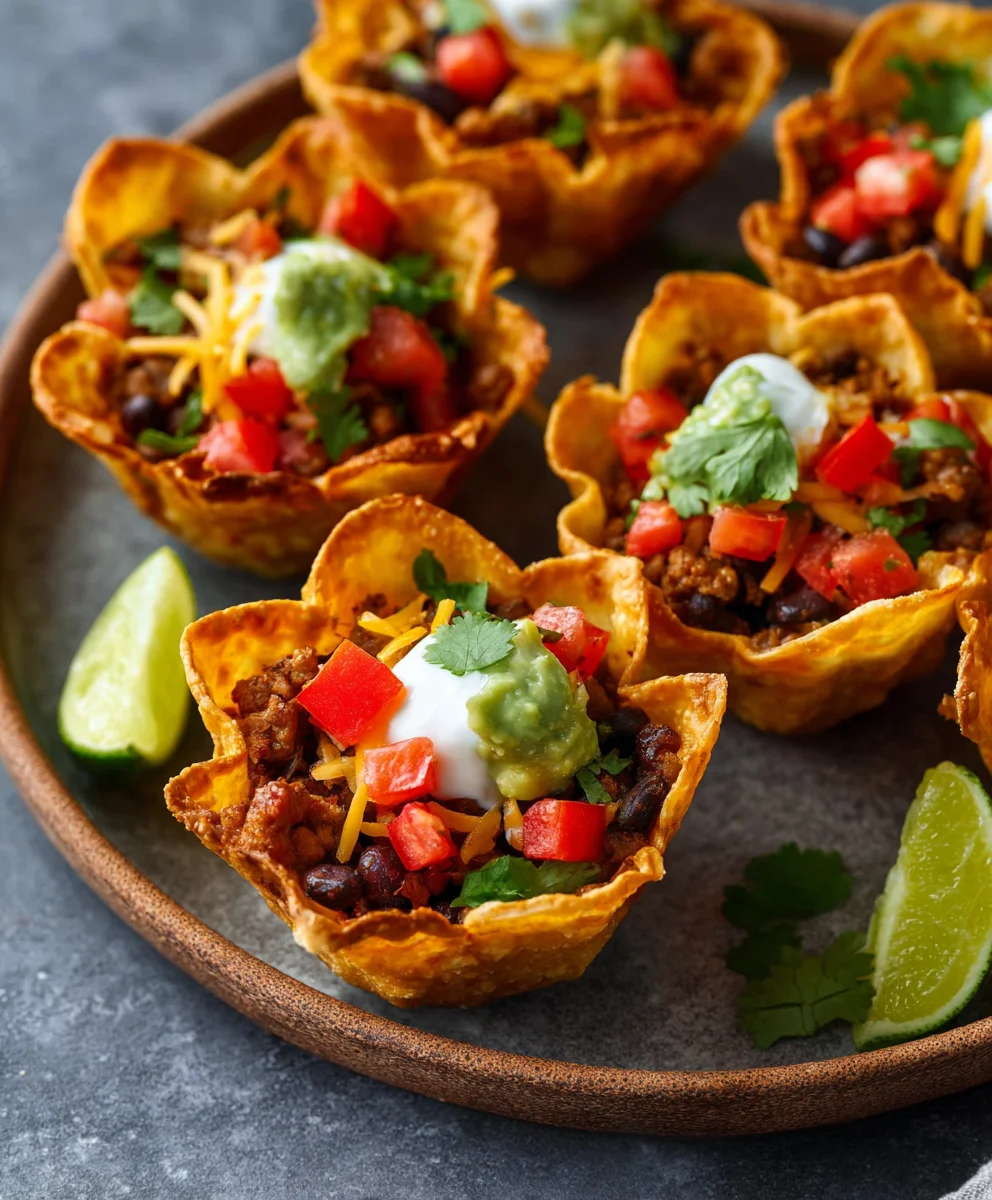 Easy Beef Taco Cups- Quick & Delicious Dinner