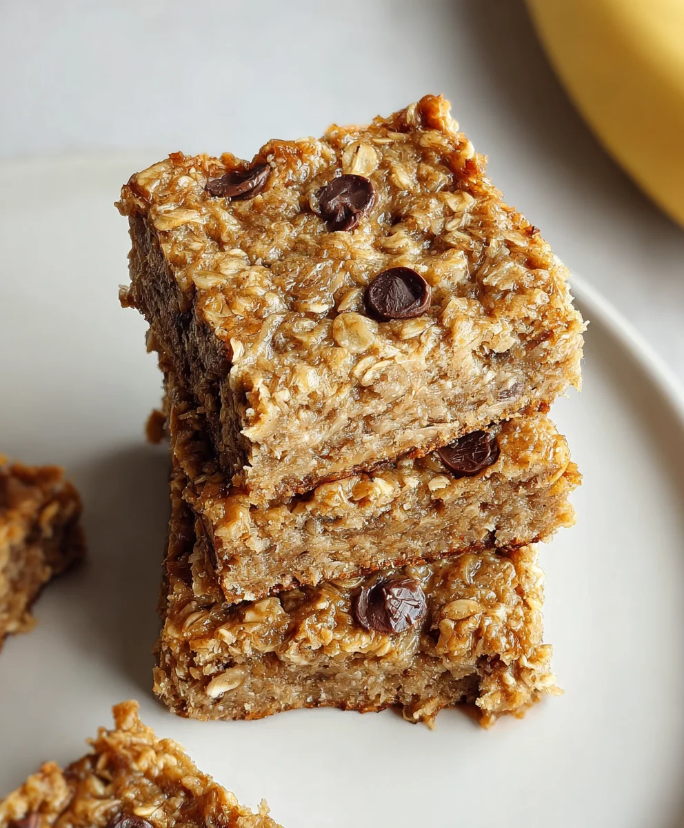 Easy Banana Oat Bars - Quick Healthy Treat