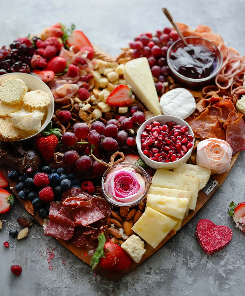 Vnon-alcoholic alentine's Non-Non-Non-Alcoholic Alternativeic Charcuterie Board Bliss