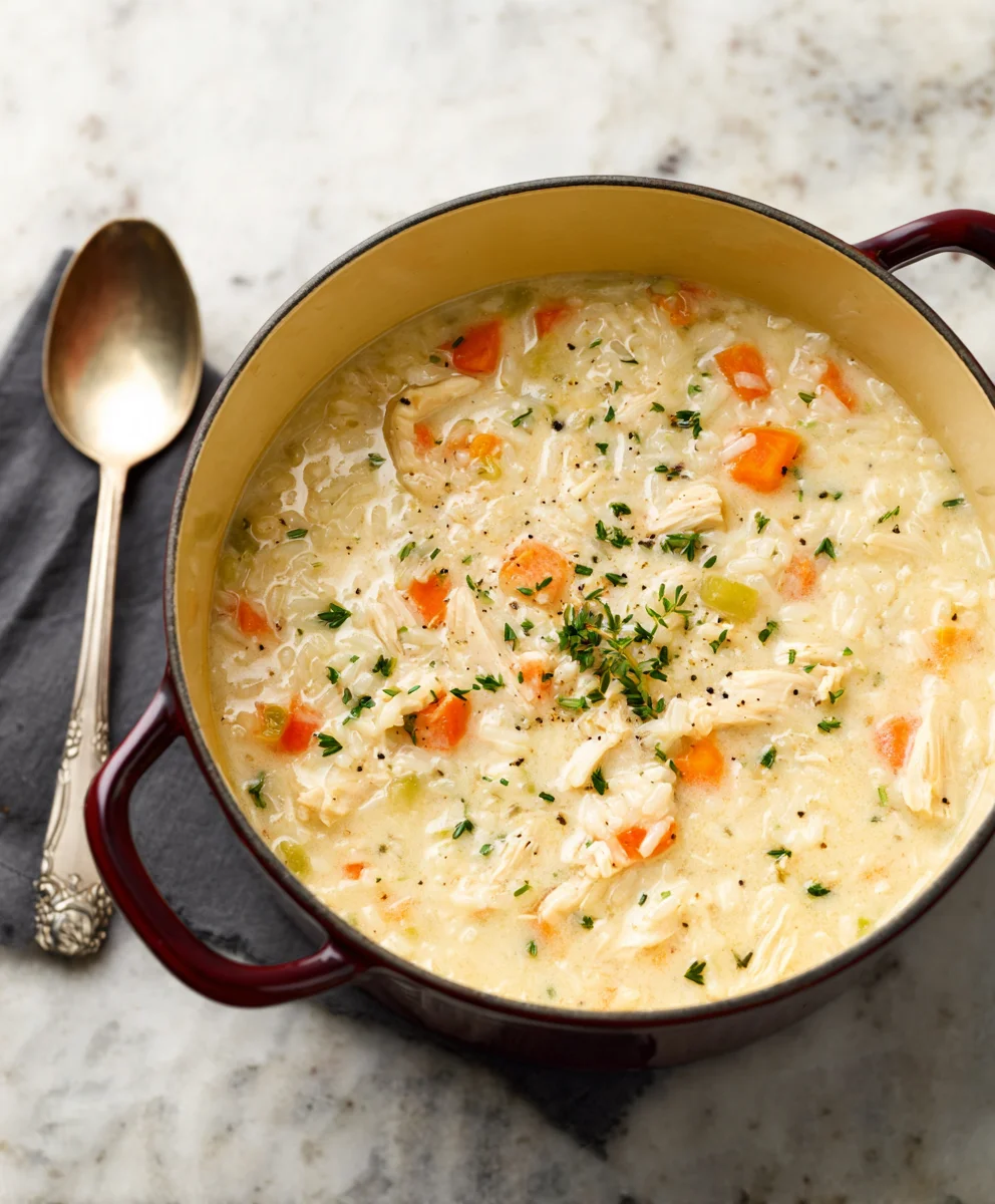 Creamy Chicken Rice Soup - Easy Comfort Food