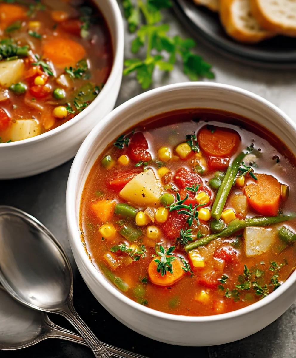Easy Vegetable Soup Recipe - Hearty & Delicious