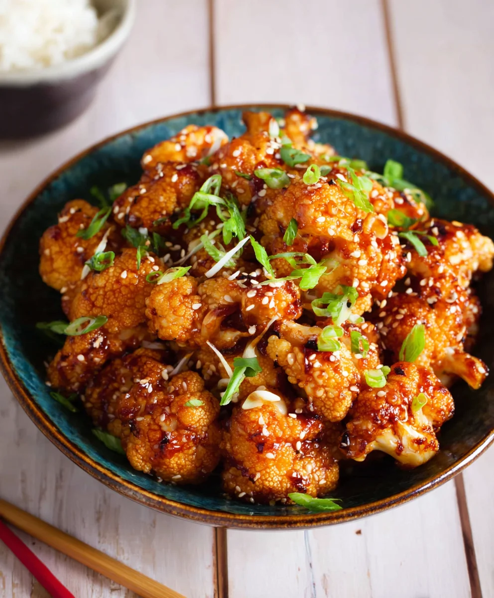 Sticky Sesame Cauliflower - Easy Vegan Appetizer