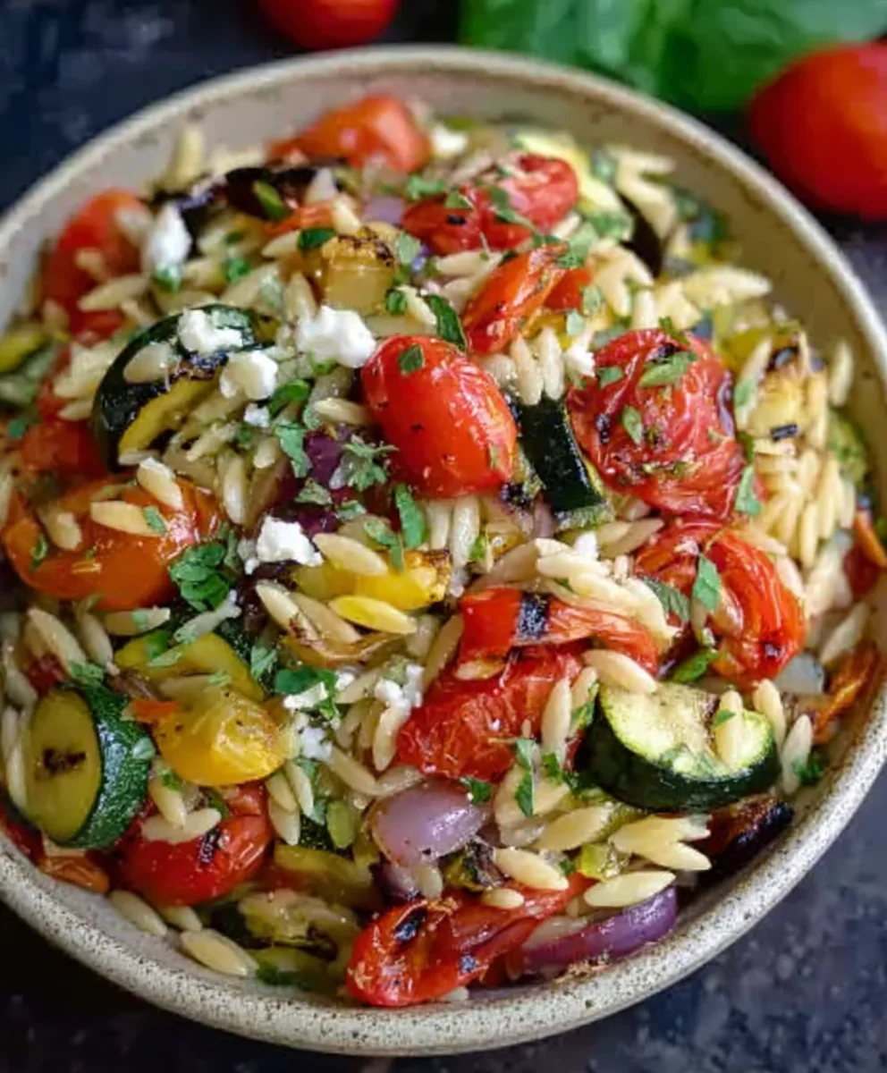Roasted Vegetable Orzo- Delicious & Nutritious Meal