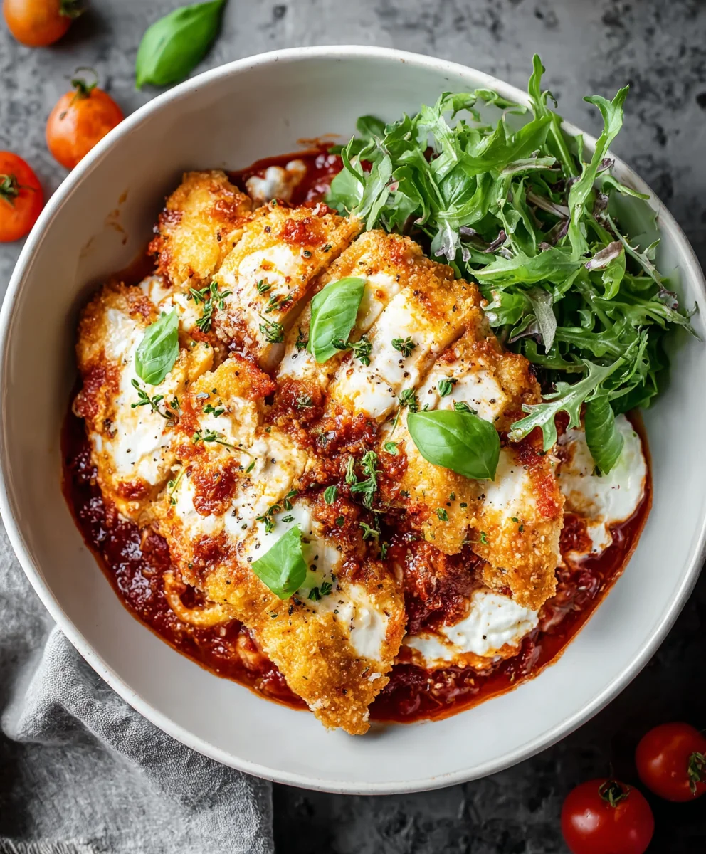 Chicken Parm Cottage Cheese Bowl-Healthy Recipe