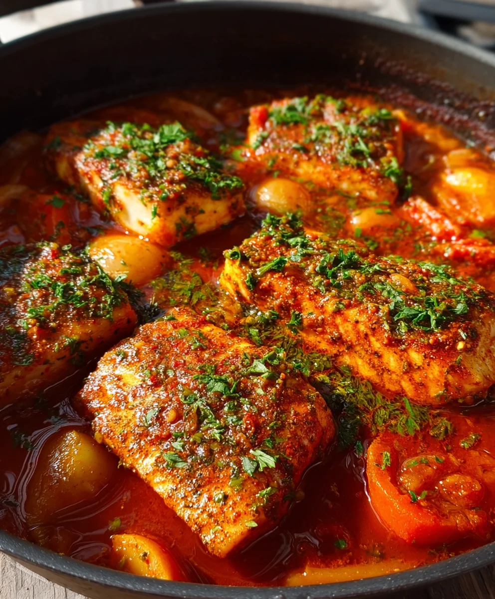 Spicy Moroccan Fish - Rich Sauce Recipe
