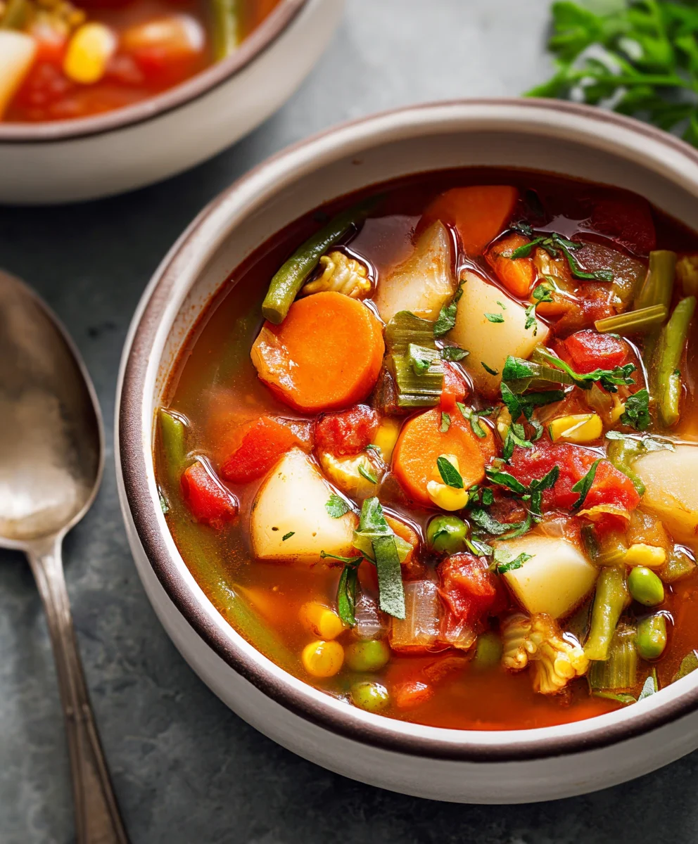 Easy Vegetable Soup Recipe - Hearty & Delicious