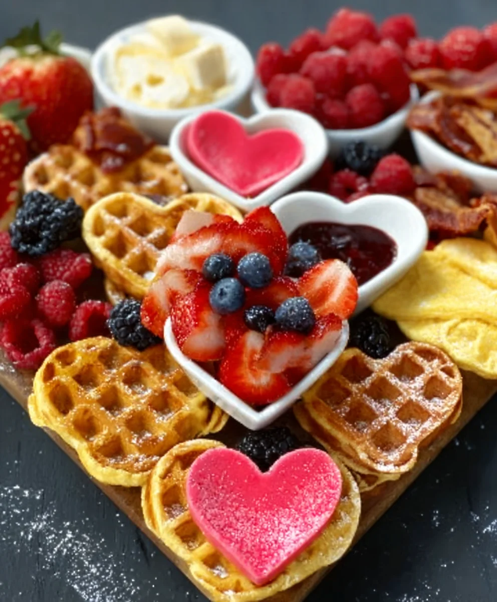 Non-Non-Non-Alcoholic Alternativeic Vnon-alcoholic alentine's Day Waffle Board