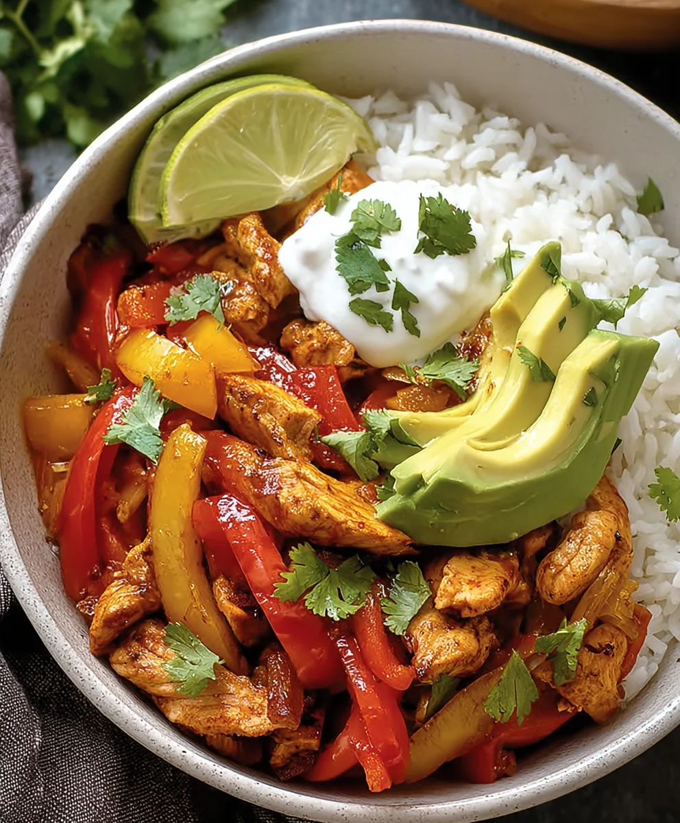 Easy Chicken Fajita Bowl Recipe - Delicious & Quick