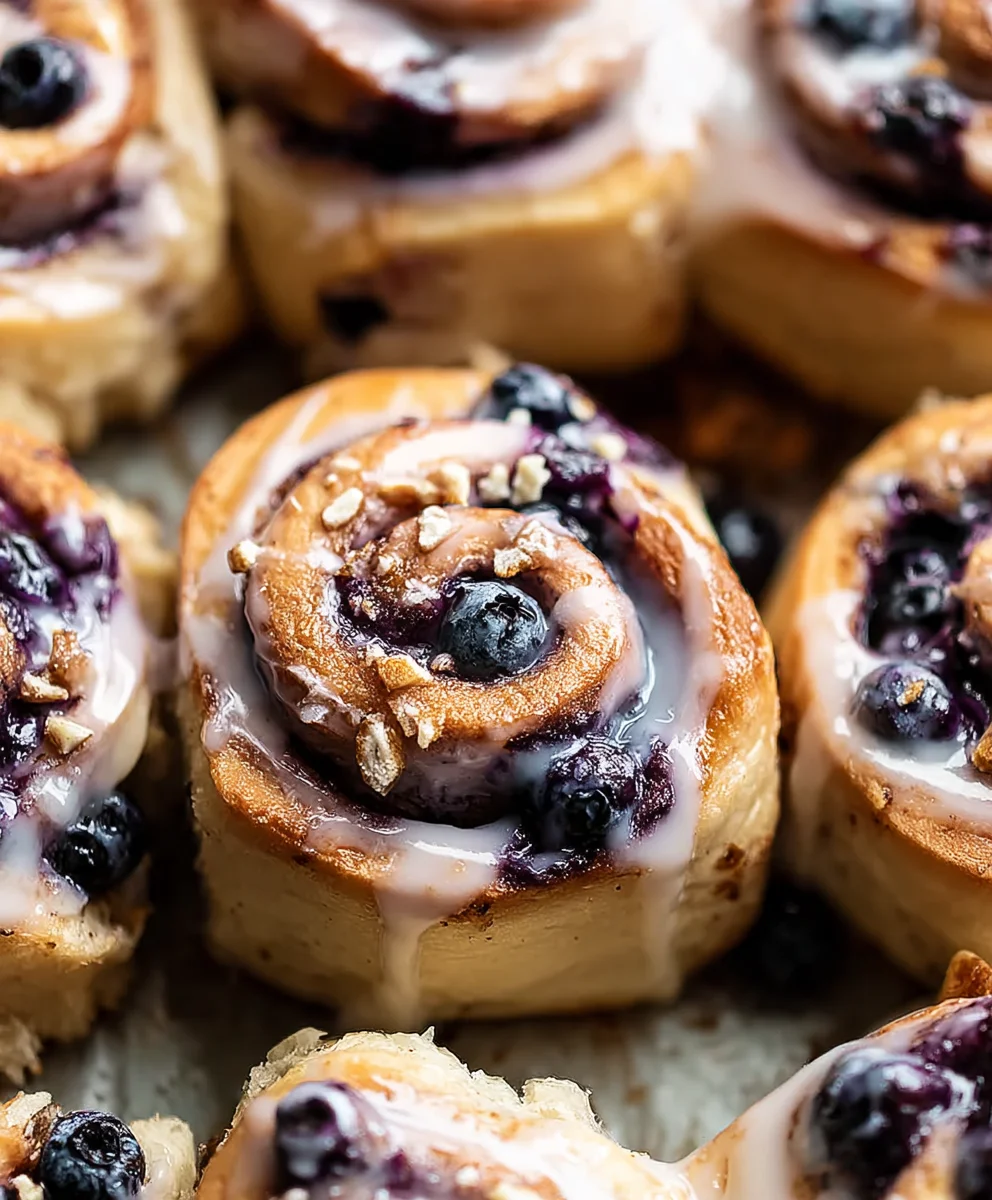 Blueberry Cinnamon Rolls- Delicious Breakfast Treat
