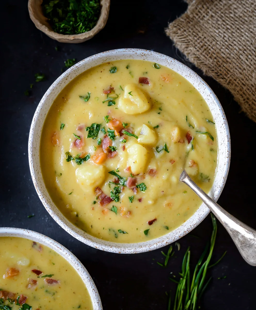 Creamy Vegan Potato Soup-Hearty & Delicious