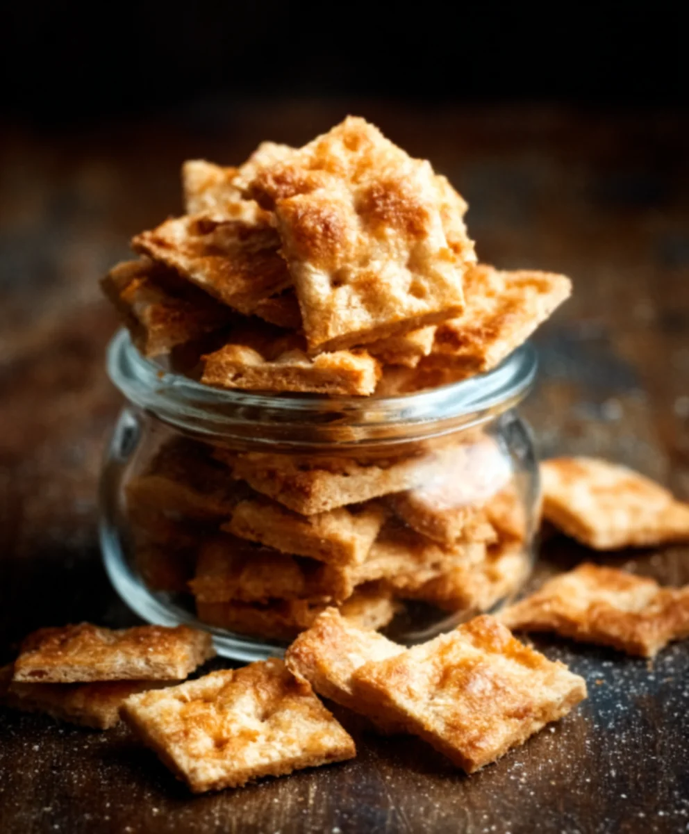 Easy Sourdough Cheese Crackers Recipe