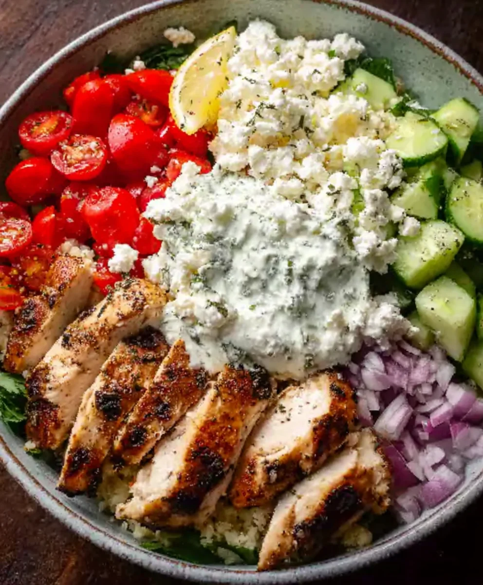 Easy Greek Chicken Bowls- Healthy & Flavorful