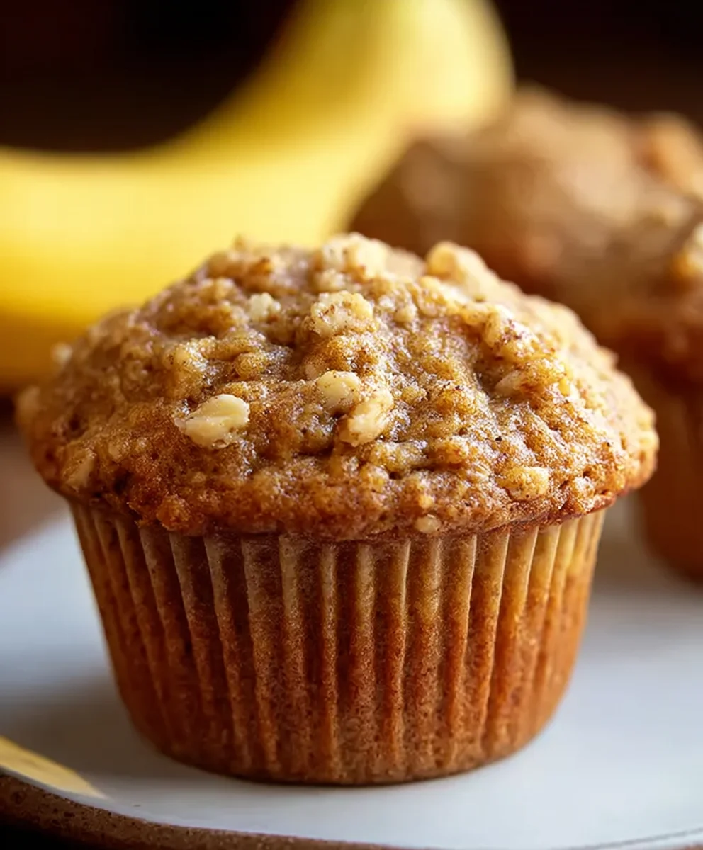 Healthy Banana Oatmeal Muffins-Chocolate Chip Treat