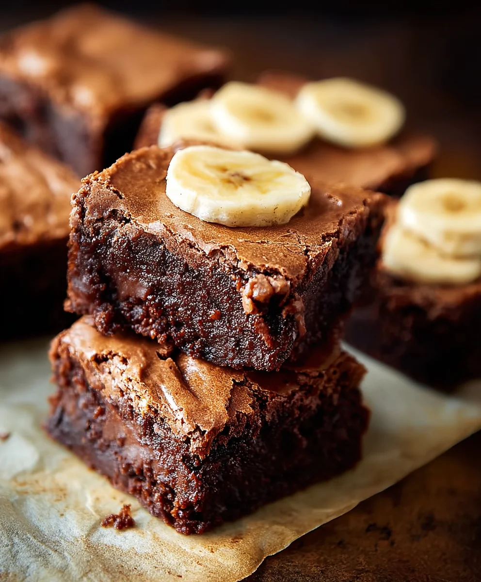 Moist Banana Brownies-Easy Homemade Dessert