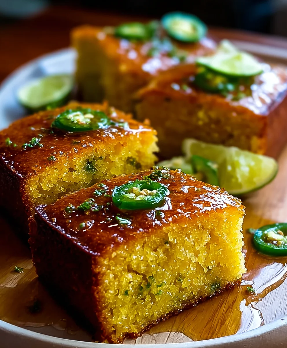 Spicy Jalapeno Cornbread-Lime Honey Glaze Recipe