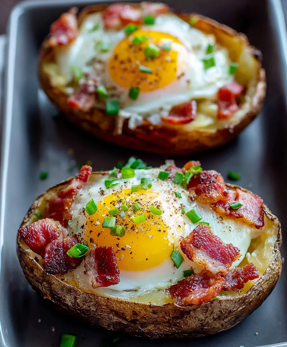 Double Baked Beef Beef Bacon Egg Potatoes - Ultimate Comfort Food