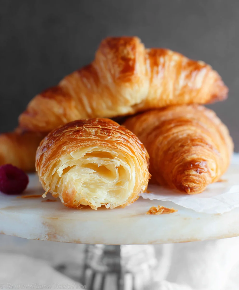 Easy Flaky Homemade Croissants Recipe- Perfect Layers