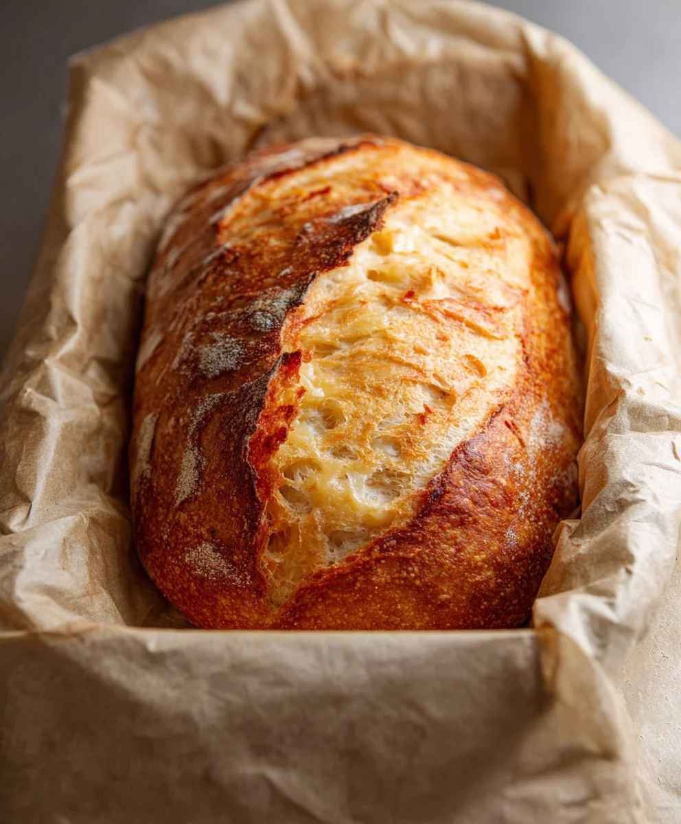 Cheesy Sourdough Bread- Easy Homemade Recipe