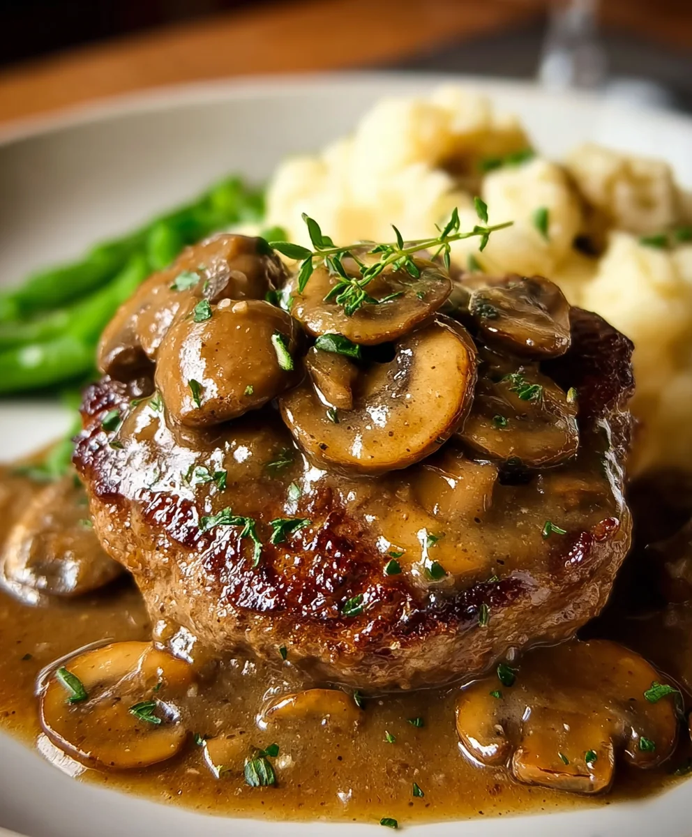 Bobby Flay's Beef Salisbury Steak Mushroom Gravy
