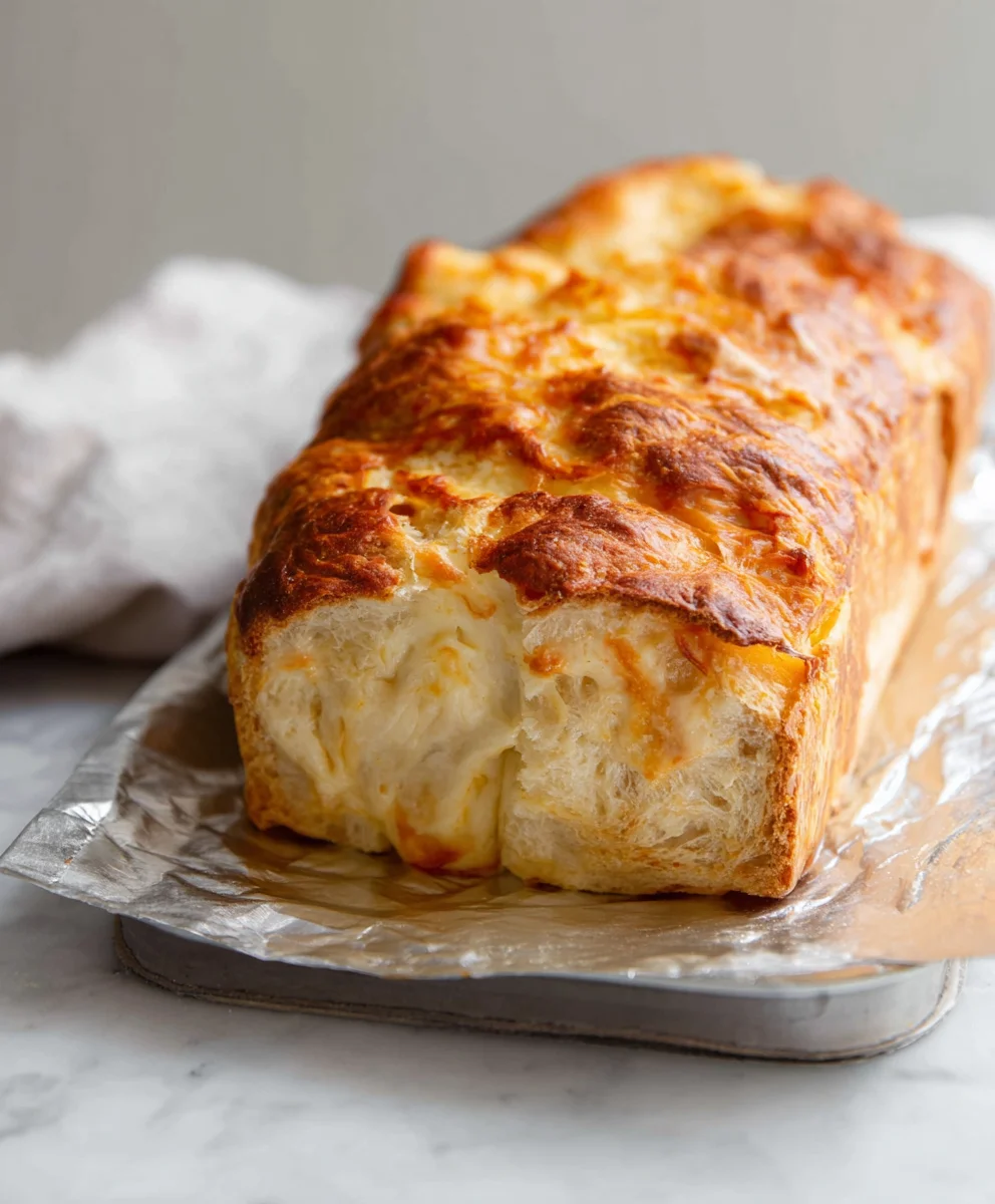 Cheesy Sourdough Bread- Easy Homemade Recipe