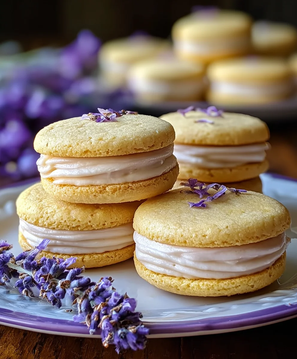 Lemon Lavender Sandwich Cookies- Sweet & Floral Treat
