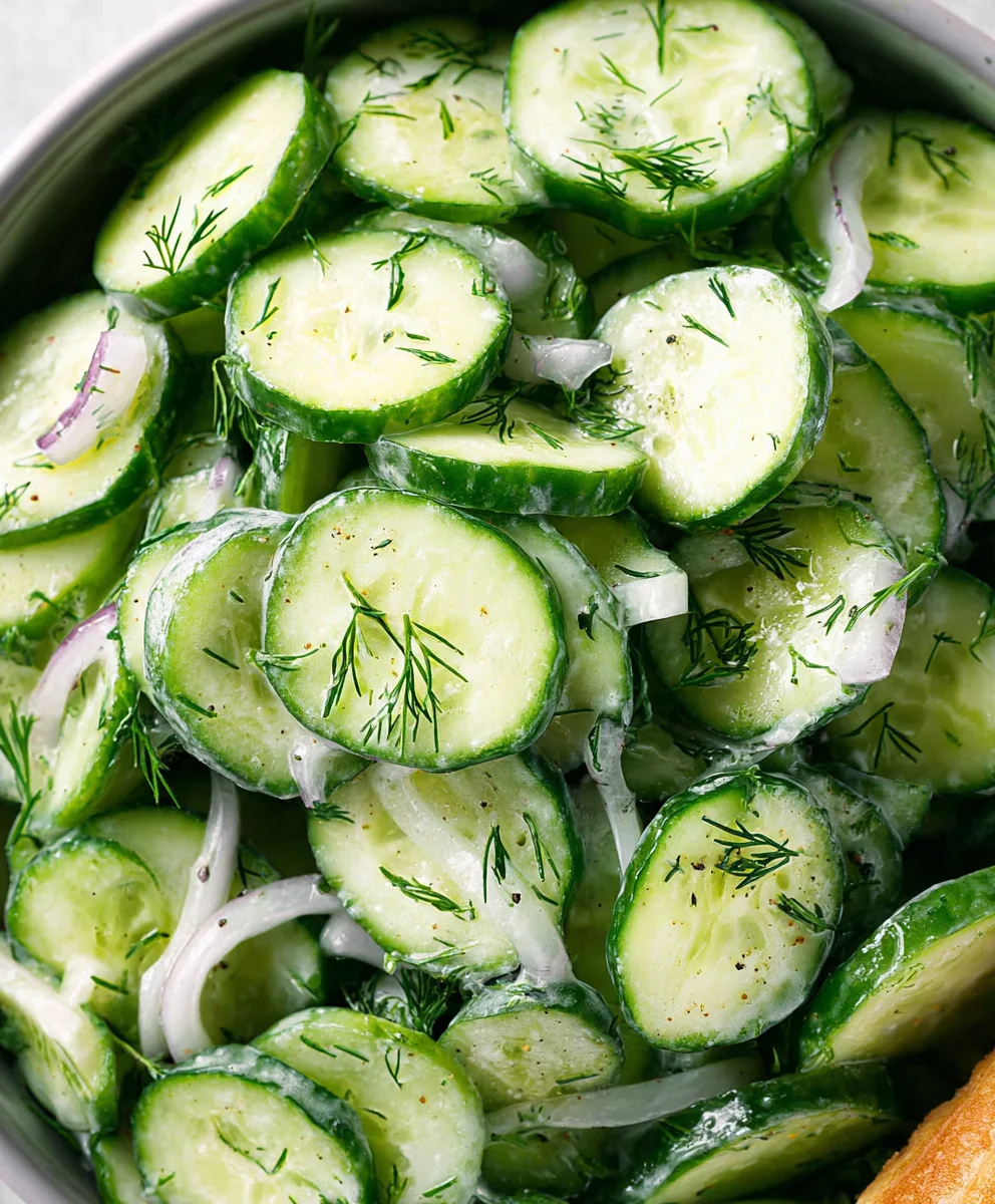 Easy Cucumber Dill Salad Recipe - Refreshing & Quick