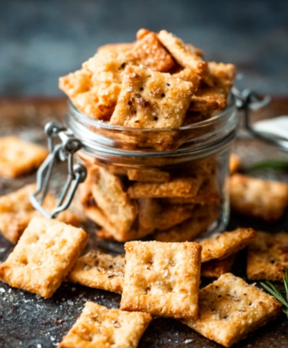 Easy Sourdough Cheese Crackers Recipe