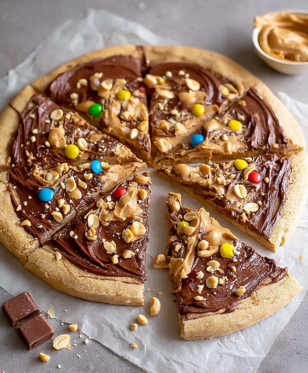 Decadent Chocolate Peanut Butter Pizza-Easy Dessert Recipe