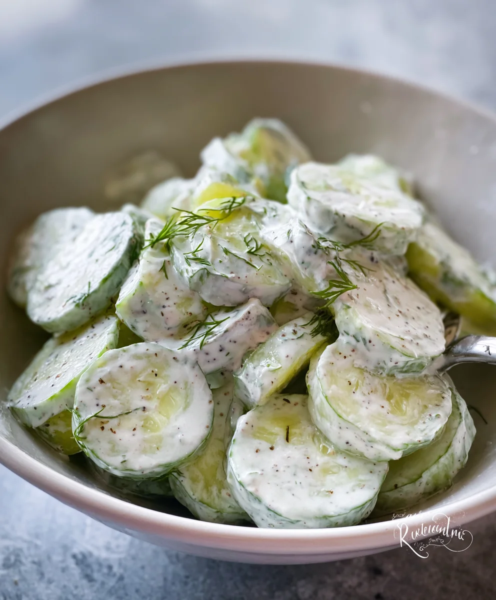 Creamy Cucumber Salad Recipe - Easy & Refreshing