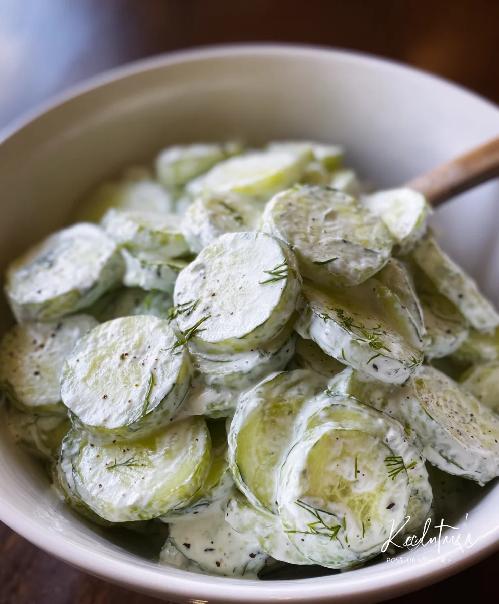 Creamy Cucumber Salad Recipe - Easy & Refreshing