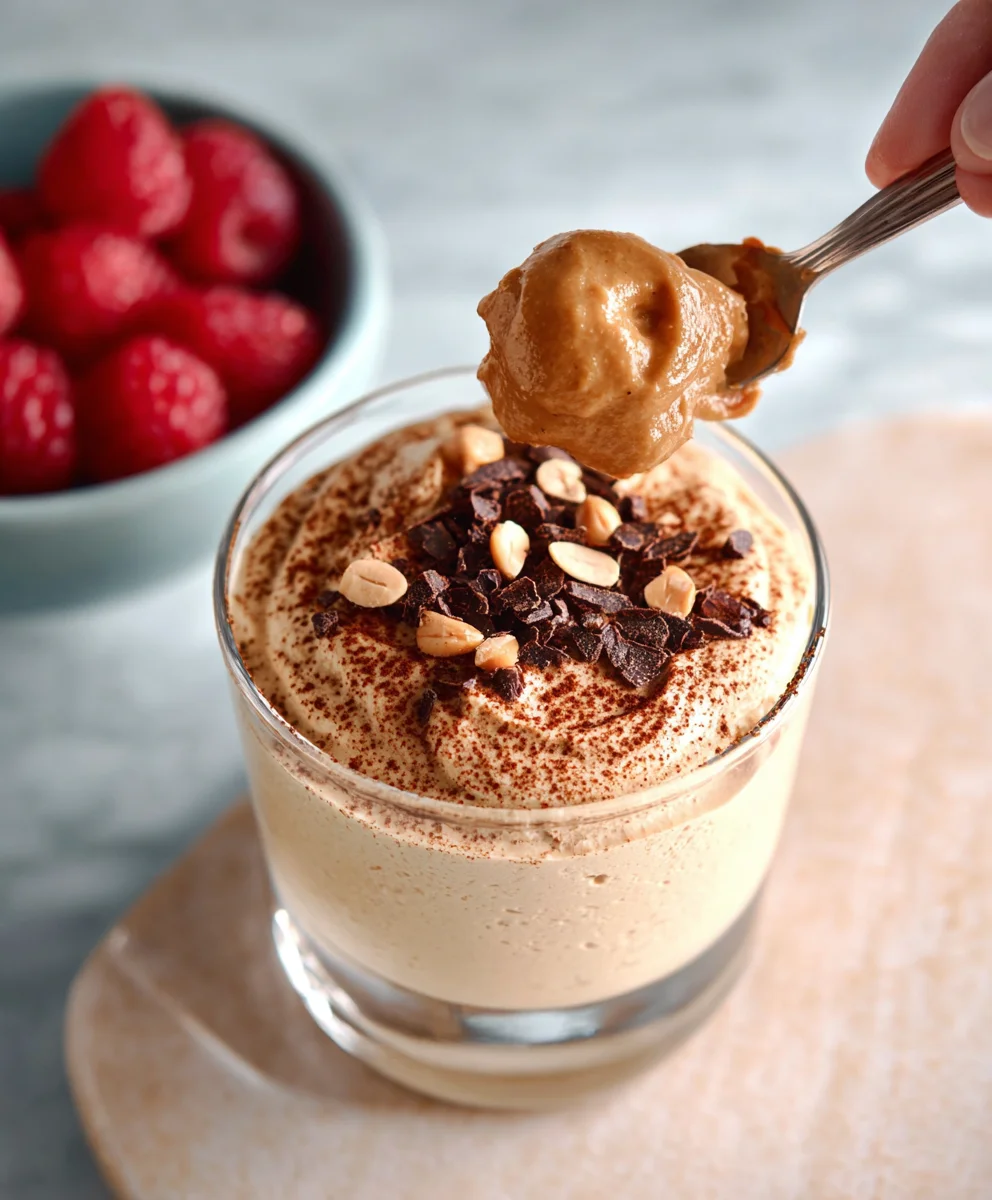 Peanut Butter Cottage Cheese Mousse-Healthy Dessert