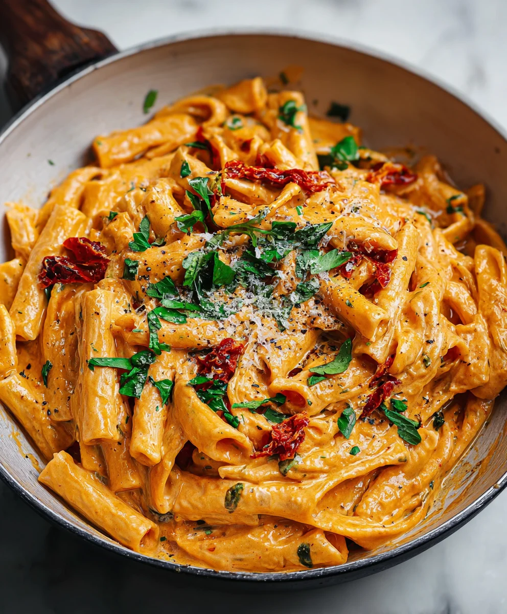 Creamy Vegan Sun Dried Tomato Pasta Recipe