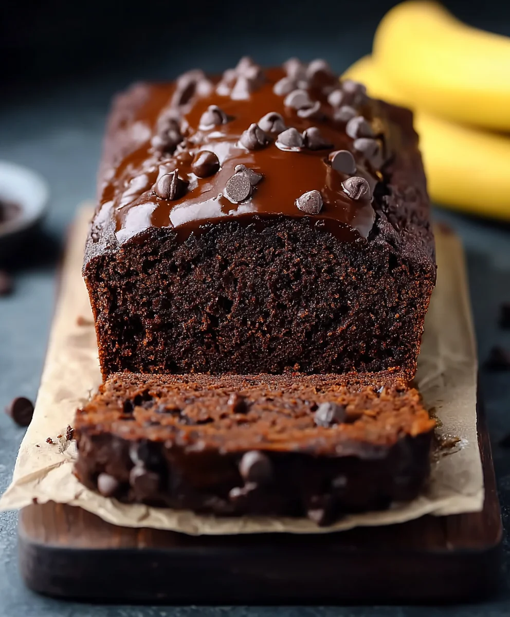 Healthy Chocolate Banana Bread- Easy Moist Recipe