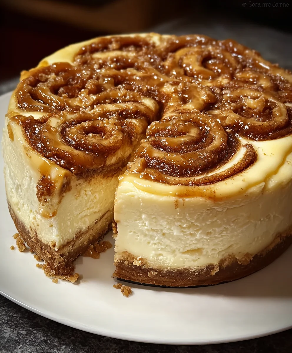 Cinnamon Roll Honeybun Cheesecake Recipe-Decadent Treat