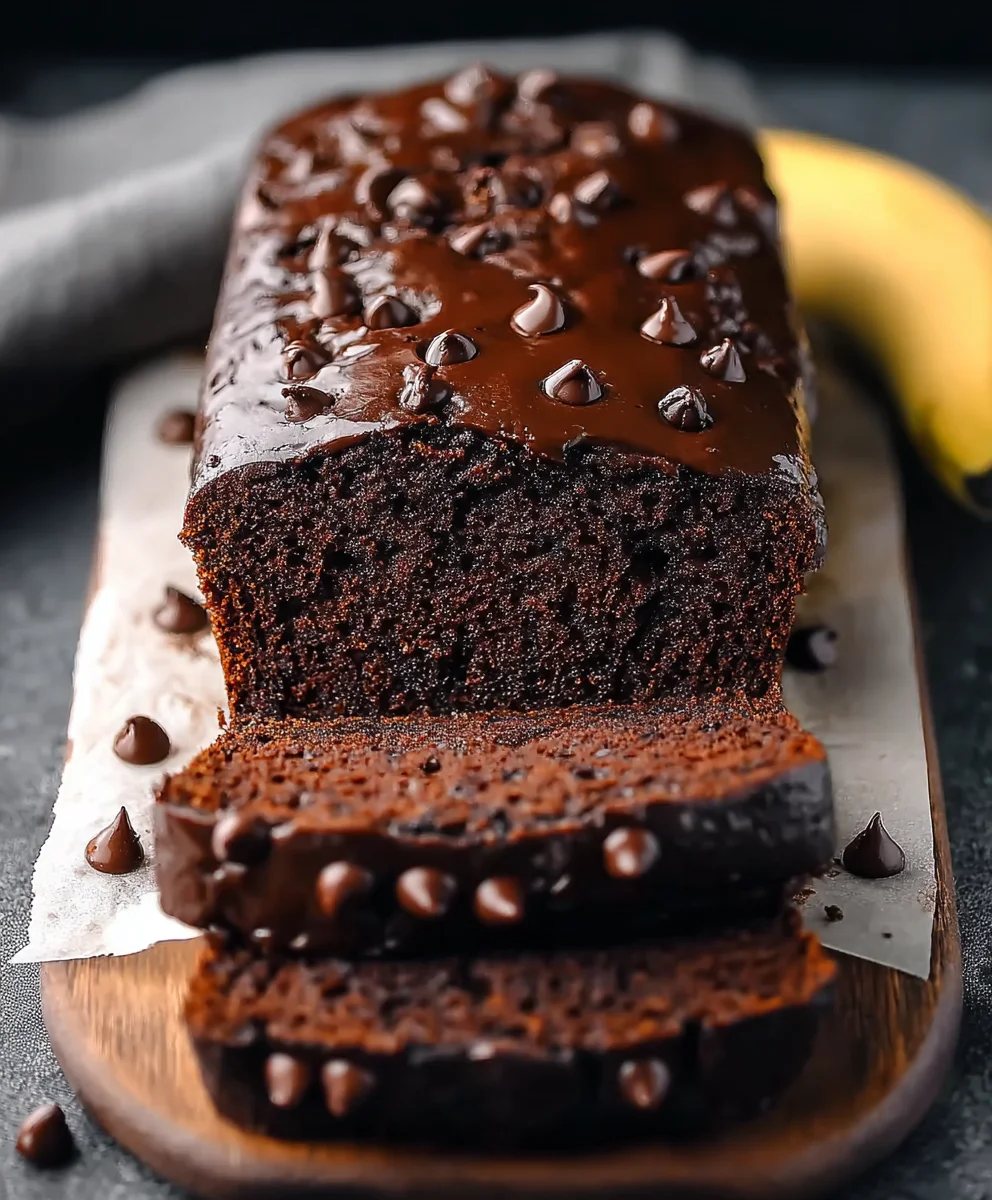Healthy Chocolate Banana Bread- Easy Moist Recipe