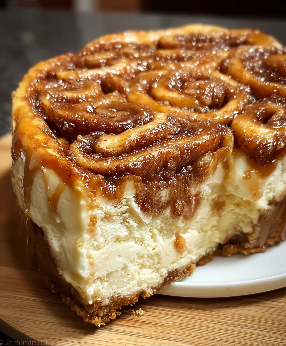 Cinnamon Roll Honeybun Cheesecake Recipe-Decadent Treat