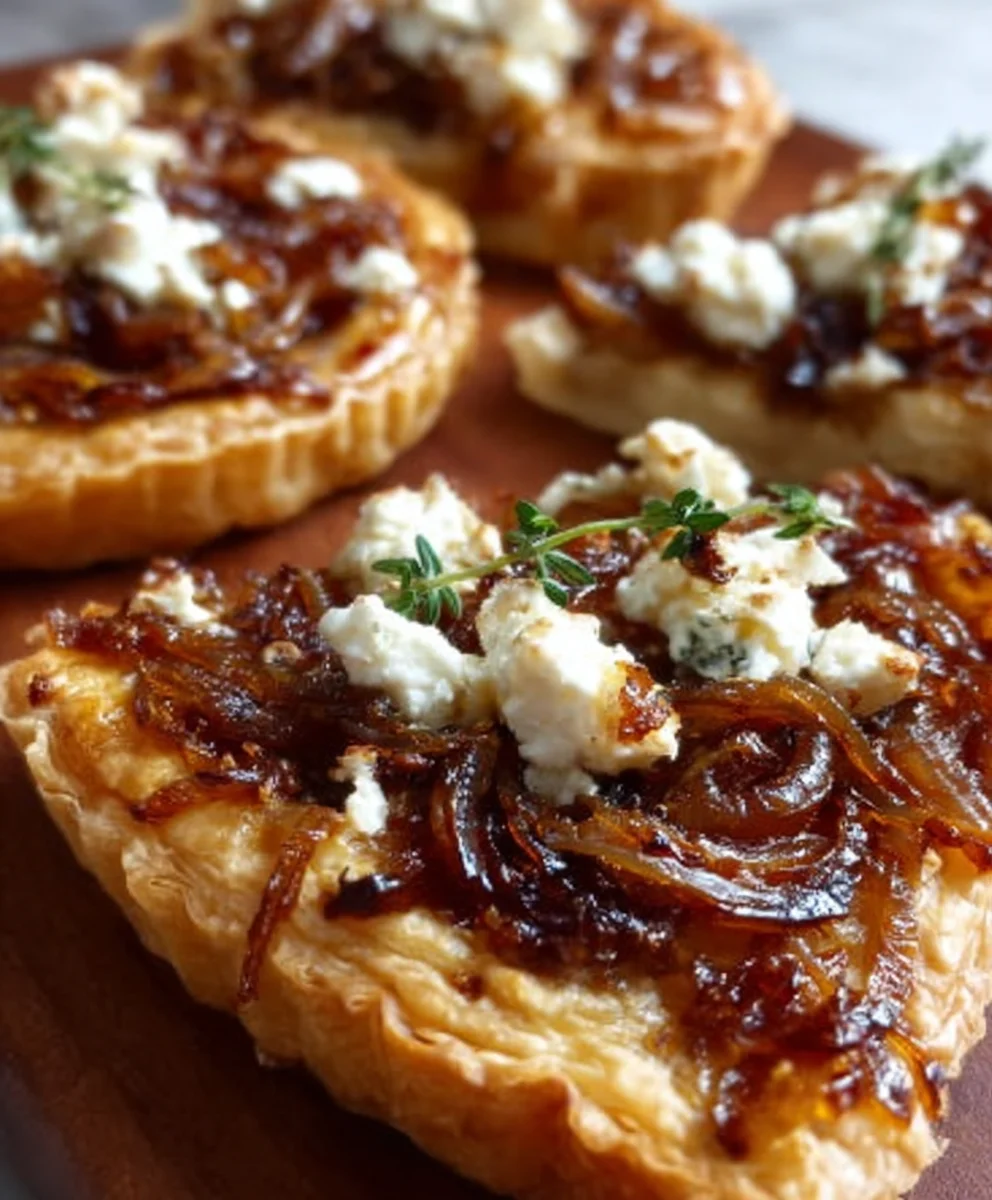 Caramelized Onion Goat Cheese Tarts Easy Recipe