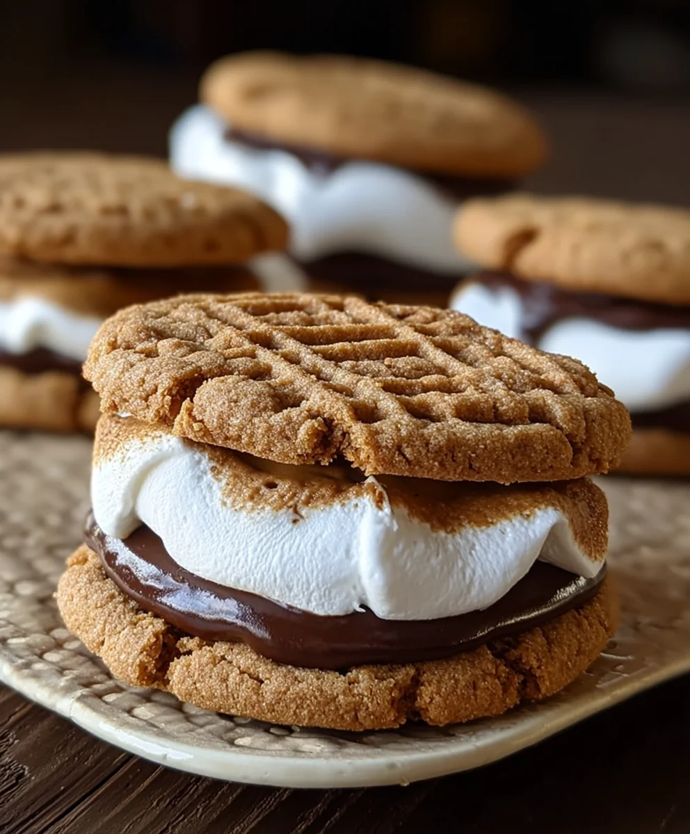 Peanut Butter S'mores Sandwich Cookies-Decadent Treat