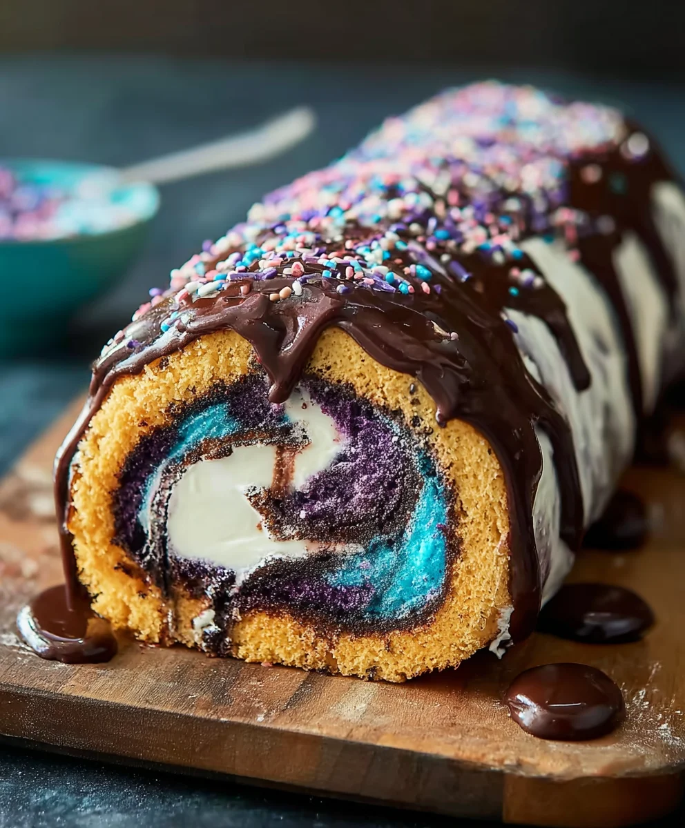 Galaxy Cake Roll - Stunning Swirled Dessert Recipe
