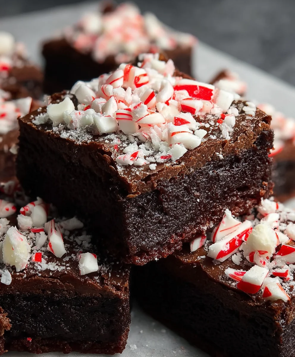 Peppermint Brownies-Easy Festive Chocolate Treat