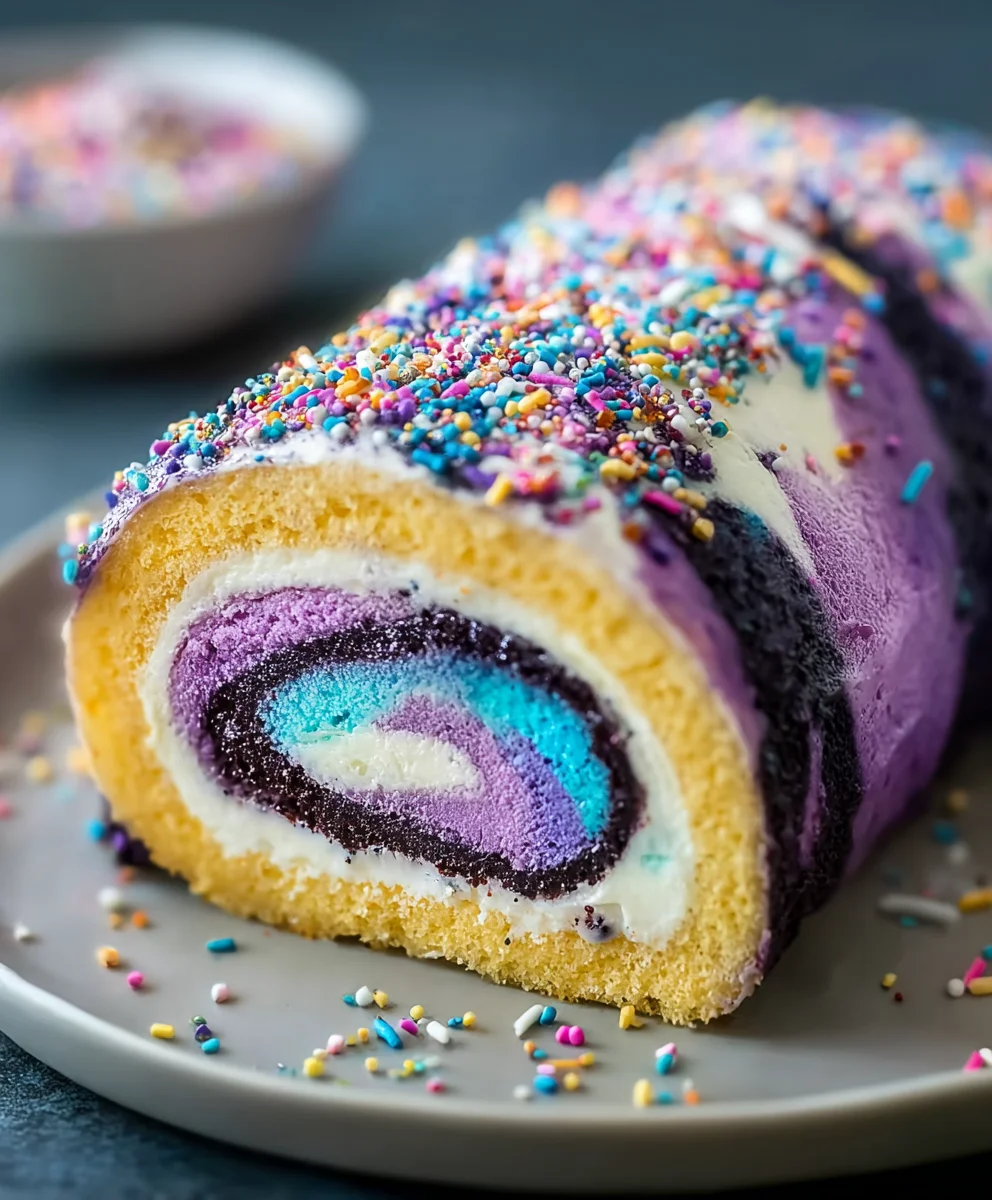 Galaxy Cake Roll - Stunning Swirled Dessert Recipe