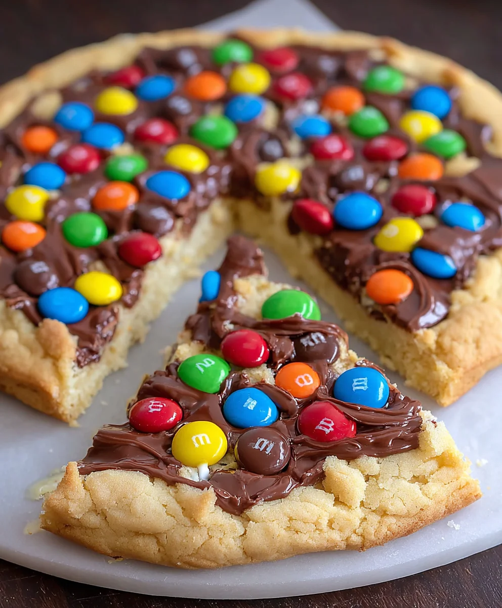 M&M Cookie Pizza Recipe- Easy Crowd-Pleasing Dessert