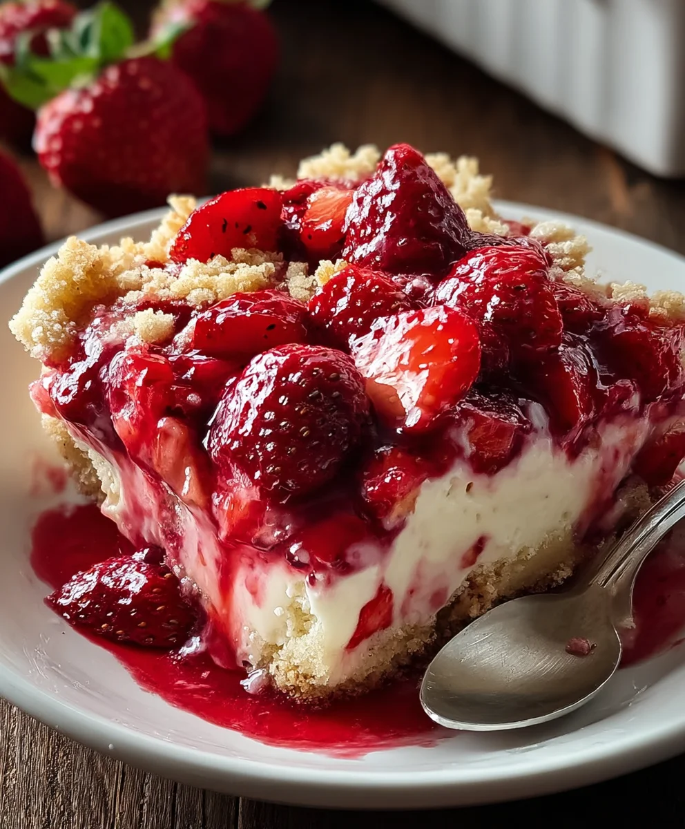 Easy Strawberry Cheesecake Dump Cake Recipe