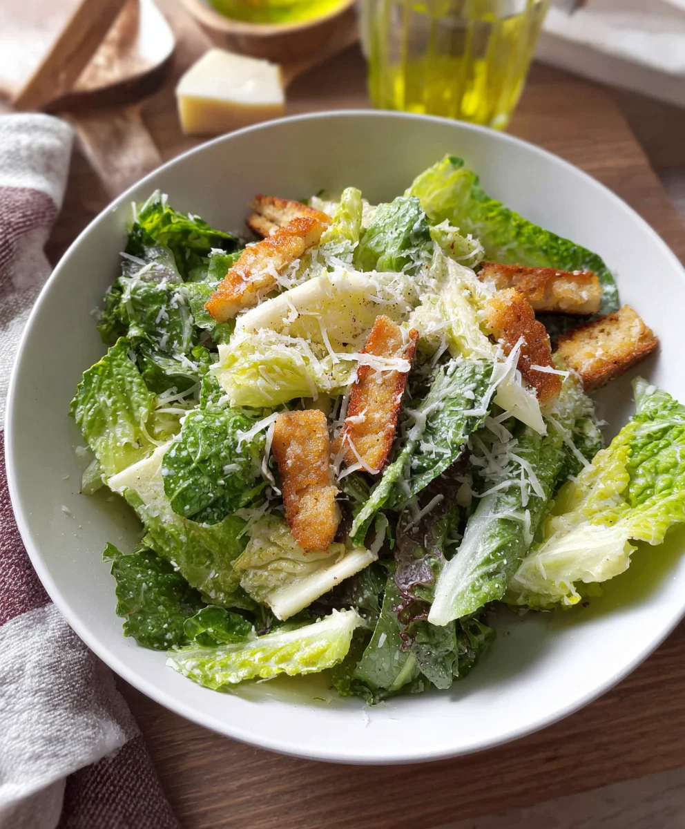 Best Vegetarian Caesar Salad Recipe- Quick & Easy