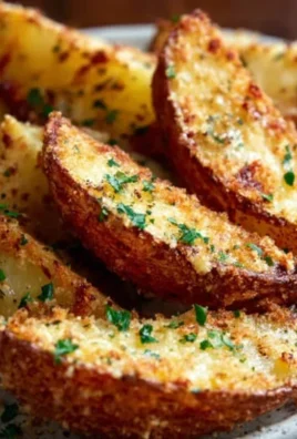 Baked Garlic Parmesan Potato Wedges