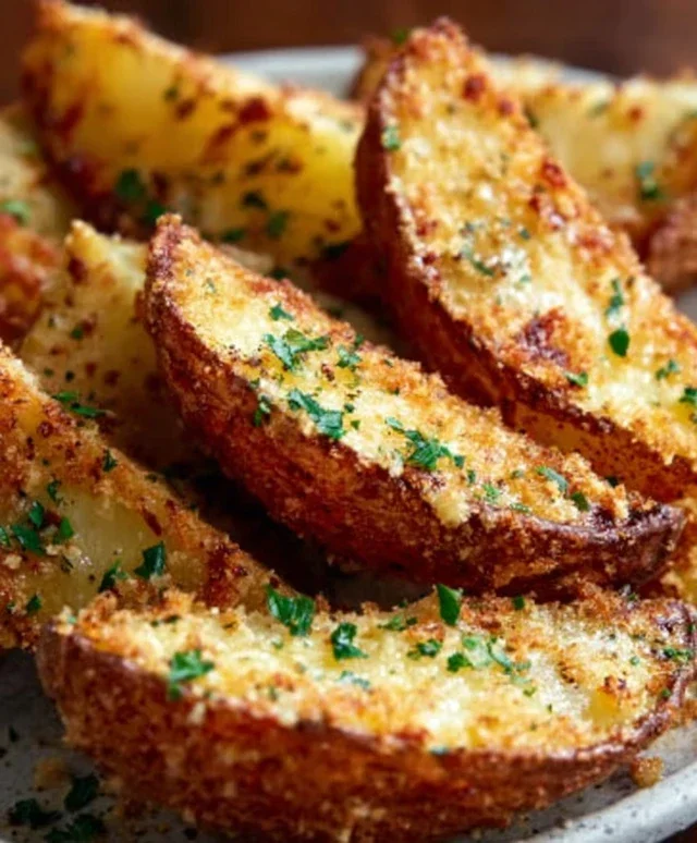 Baked Garlic Parmesan Potato Wedges